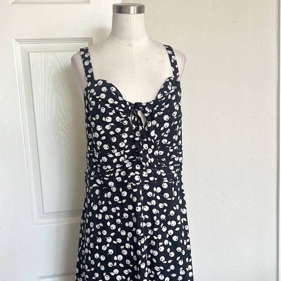 MAEVE Anthropologie Cecilia Pettersson Tie-Front Midi Dress - Picture 5 of 11